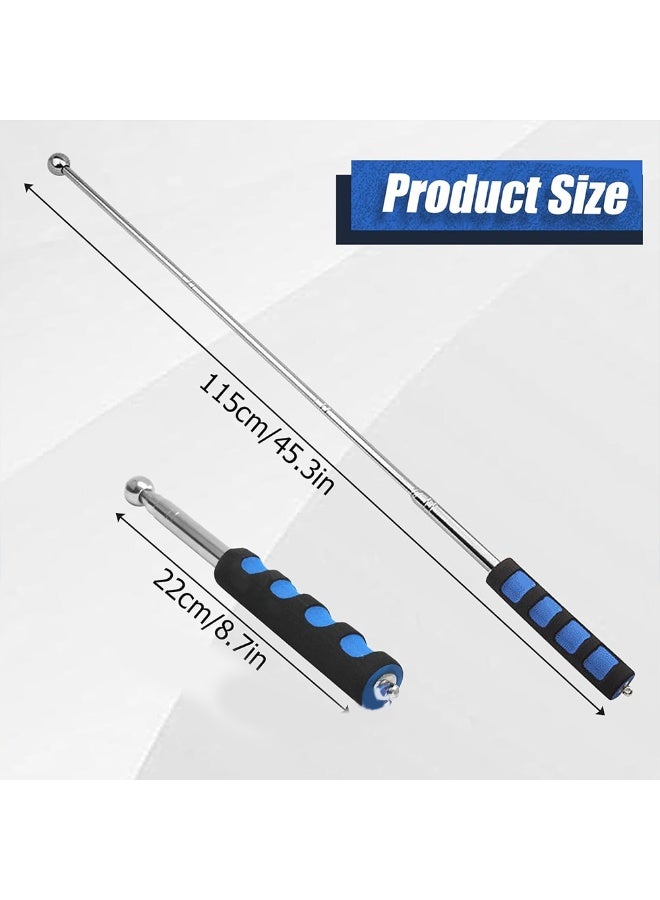 FDTY 115cm/45.3in Hollowing Drum Hammer Sound Detection Folding Stick, Thickened Telescopic Rod for House Decoration Inspection (Blue) - Image 2